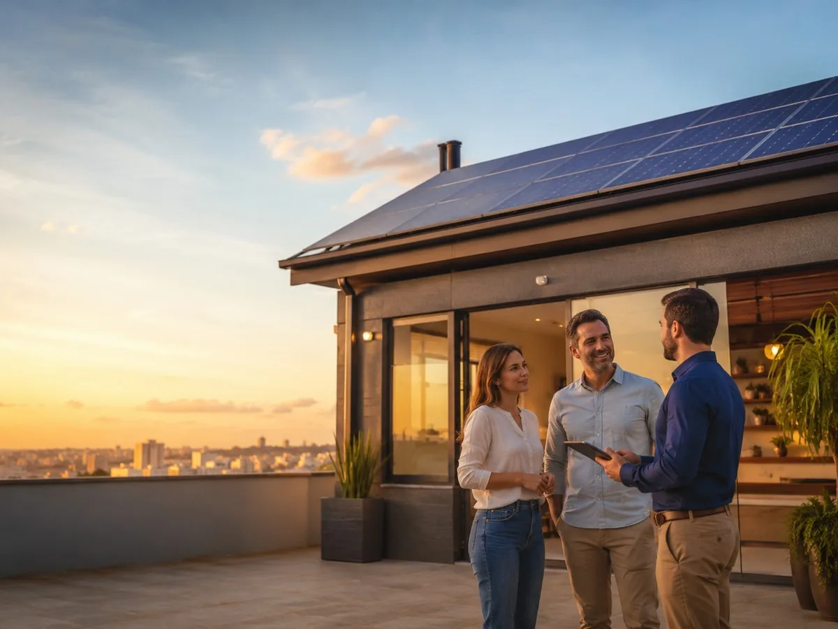 Painéis solares instalados em telhado, consórcio de energia solar em Deodápolis e Mato Grosso do Sul